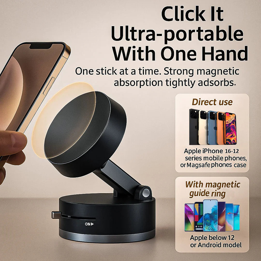 Vacuum Magnetic Suction Phone Holder